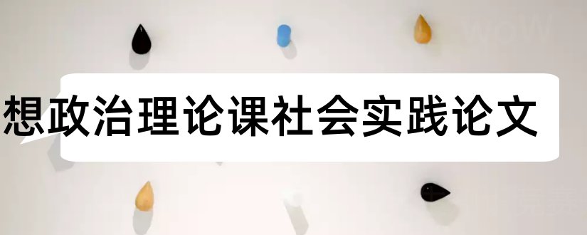 思想政治理论课社会实践论文和怎样写论文