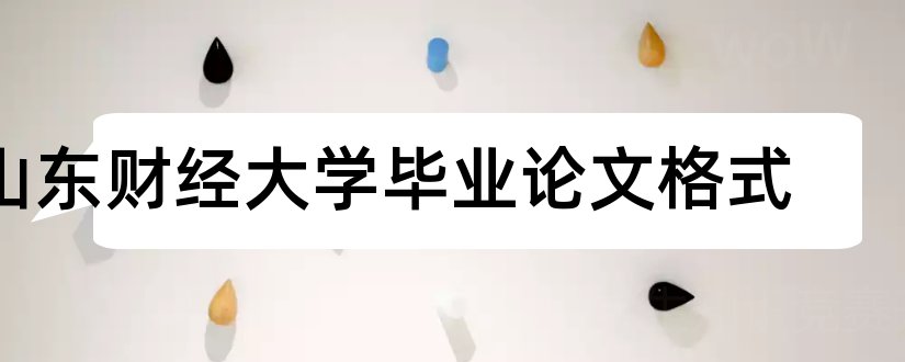 山东财经大学毕业论文格式和山东财经大学毕业论文