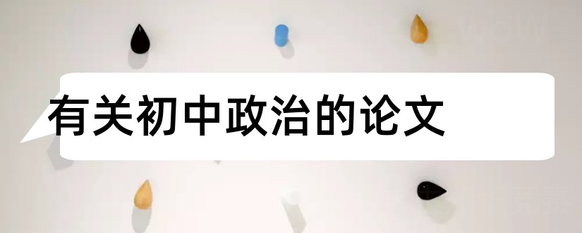 有关初中政治的论文和初中政治论文