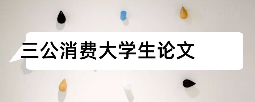 三公消费大学生论文和大学论文网