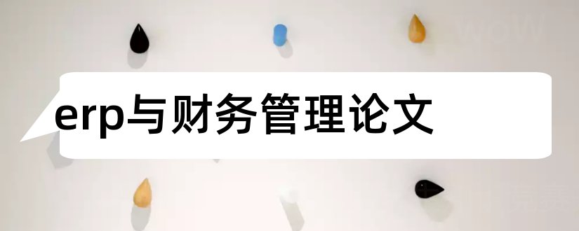 erp与财务管理论文和财务管理专业毕业论文