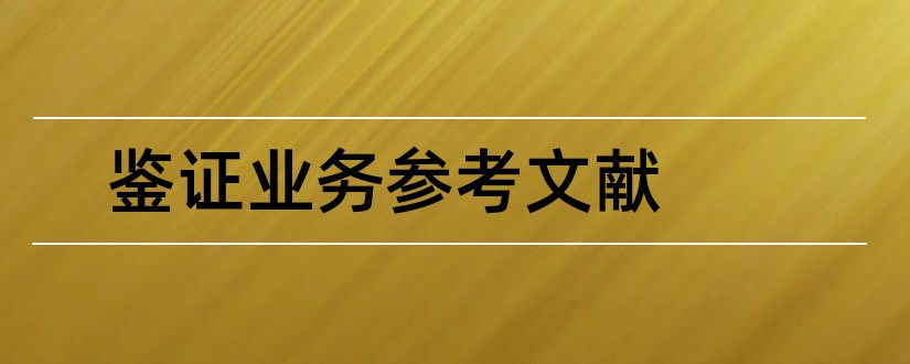 鉴证业务参考文献和论文查重