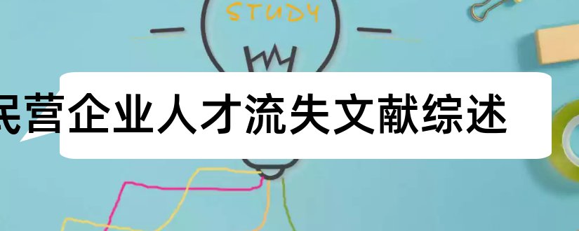 民营企业人才流失文献综述和论文查重怎么修改