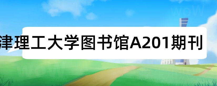 天津理工大学图书馆A201期刊和发表论文的权威期刊