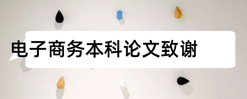 电子商务本科论文致谢和电子商务本科毕业论文