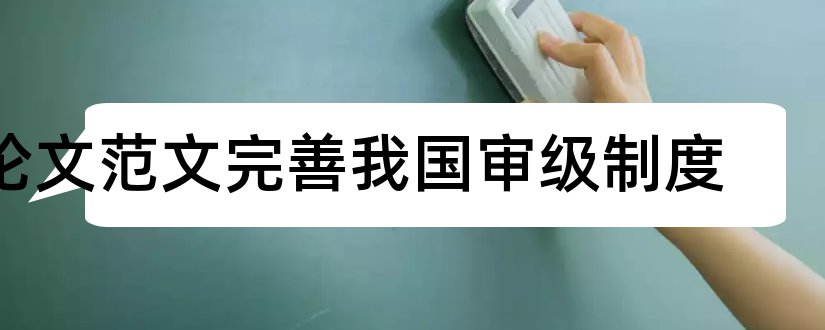 论文范文完善我国审级制度和毕业论文范文