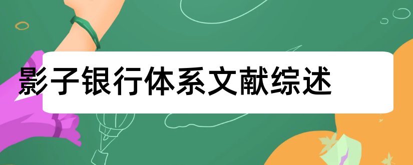 影子银行体系文献综述和毕业论文开题报告