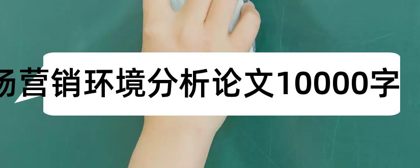 市场营销环境分析论文10000字和市场营销环境分析论文