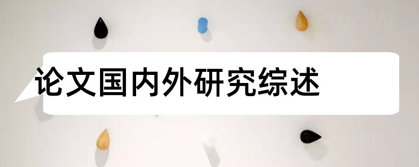 论文国内外研究综述和论文国内外文献综述